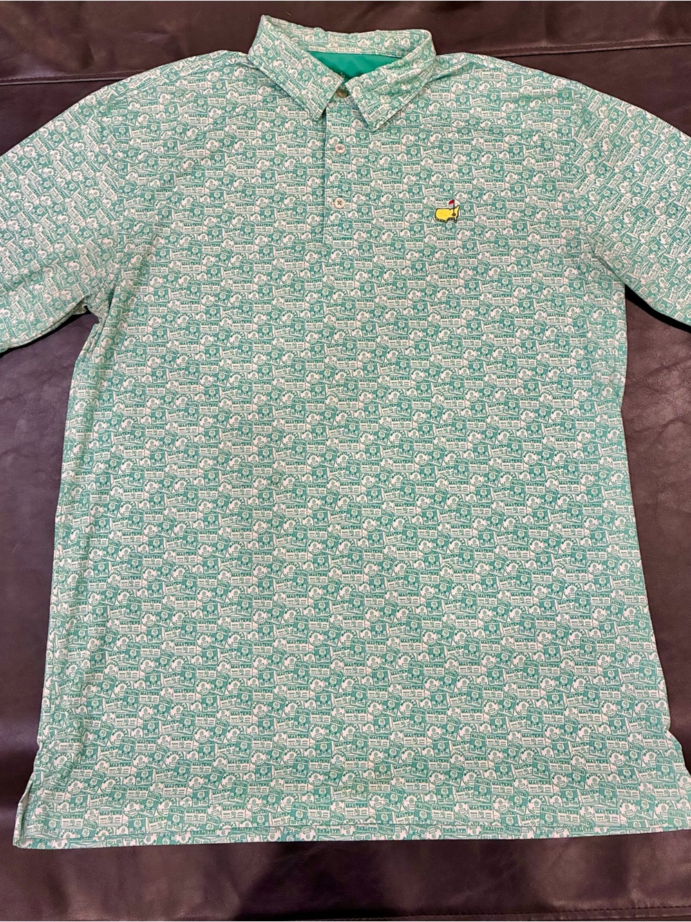 2026 Authentic Masters Tech Men's Badge Design Performance Golf Shirt Polo Large